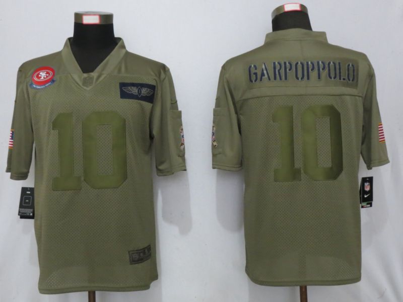 Men San Francisco 49ers #10 Garoppolo Nike Camo 2019 Salute to Service Limited NFL Jerseys->san francisco 49ers->NFL Jersey